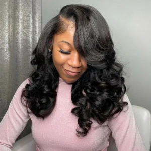 Karla - Vietnamese Bouncy Wave Lace Frontal Wig – Image 3